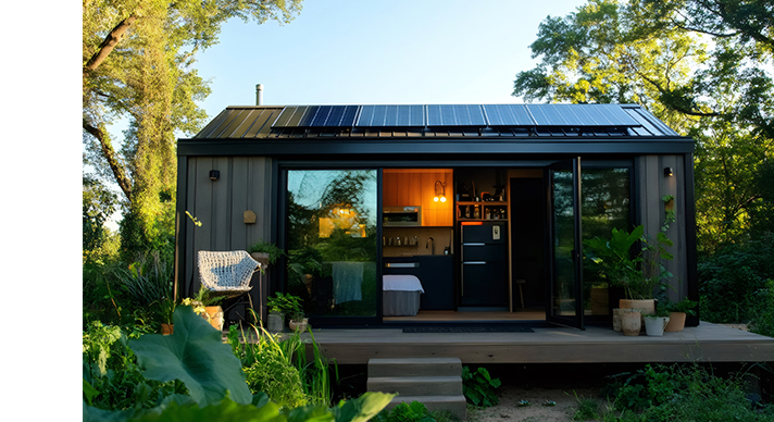 Installation solaire sur cabane 